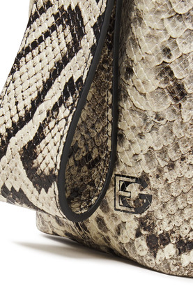 Elena Ghisellini Vanity S Snake-effect Leather Bucket Bag