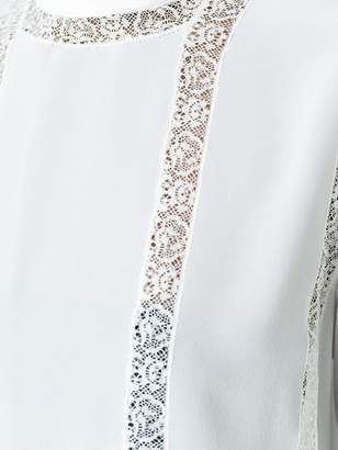 Rochas lace insert blouse