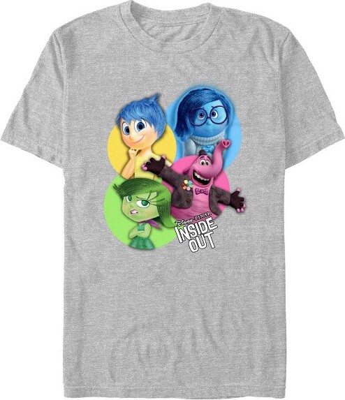 Insideout Men'sInsideOutEmotionsandBingBongIconsT-Shirt-AthleticHeather-2XLarge