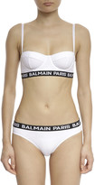 Thumbnail for your product : Balmain Jersey Balconette Underwire Bra w/ Logo Elastic Band