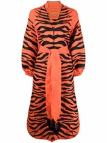 Thumbnail for your product : Yuliya Magdych Tiger-Print Kaftan Midi Dress
