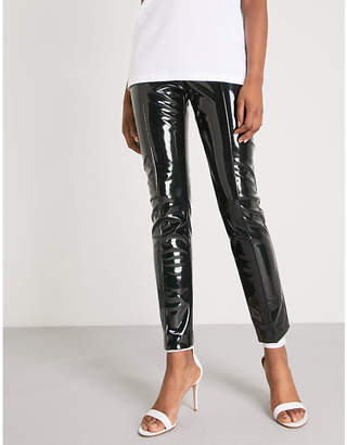 Valentino Skinny high-rise PVC trousers