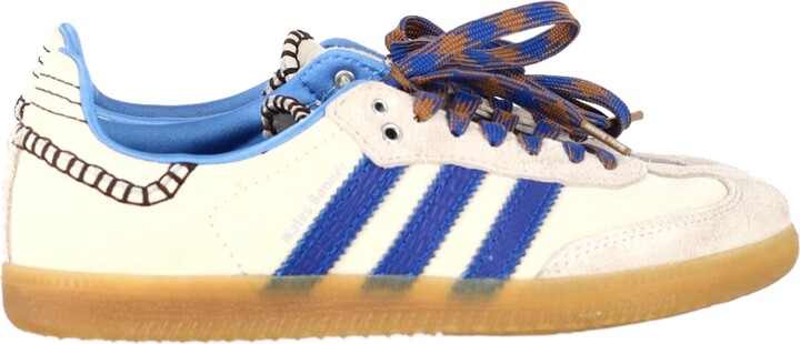 adidas X Wales Bonner Samba Sneakers in Cream Nylon and Suede