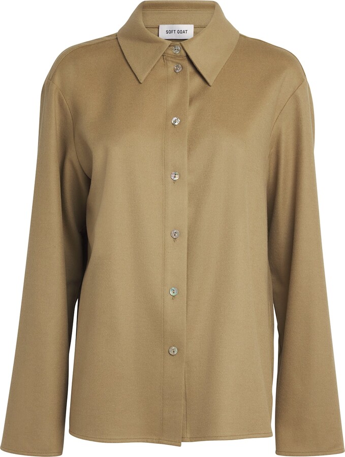 Soft Goat Wool-Silk-Cashmere Woven Shirt