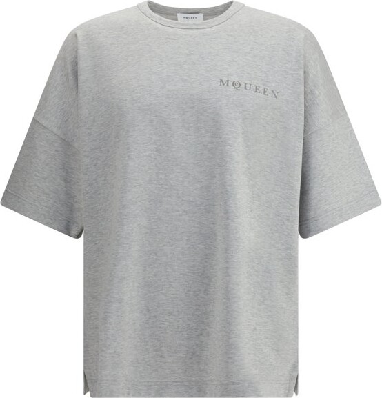 Alexander McQueen Logo Printed Oversized T-Shirt