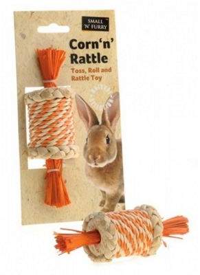 N. Sharples Grant Small Furry Corn Rattle Toy
