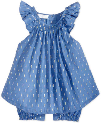 First Impressions Metallic-Print Cotton Romper, Baby Girls (0-24 months), Created for Macy's