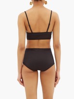 Thumbnail for your product : Solid & Striped Brigitte Mesh-trimmed Bikini Top - Black