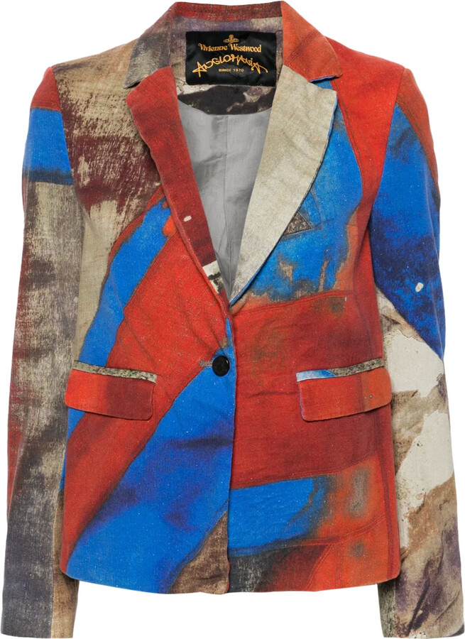 Vivienne Westwood Pre-Owned 2015-2016 Abstract-Print Single-Breasted Blazer