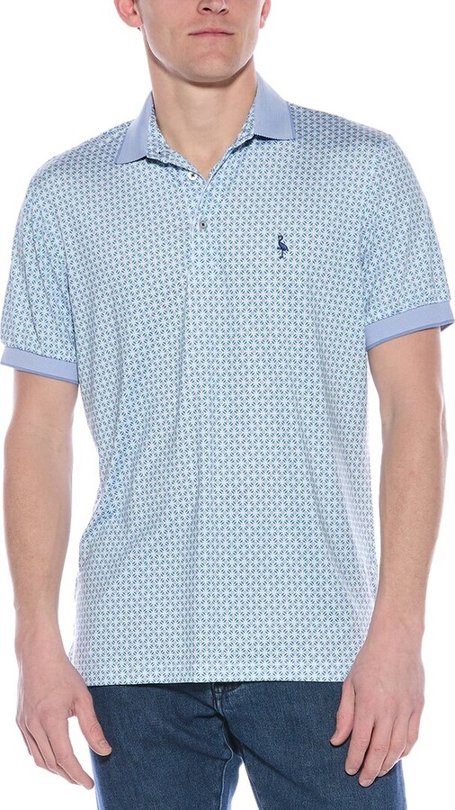Tailorbyrd Floral Geo Performance Polo Shirt