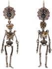 alexander mcqueen embellishedskeleton earrings