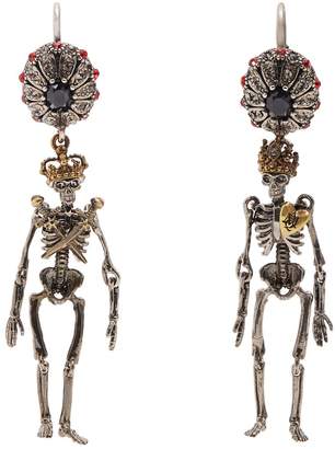 Alexander McQueen Embellished-skeleton earrings