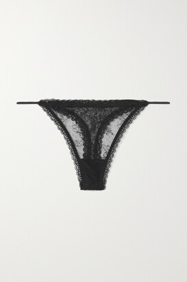 LOVE Stories Roomie Lace Thong - Black