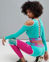 Thumbnail for your product : Puma Exclusive To ASOS Long Sleeve Cut Out Crop In Green