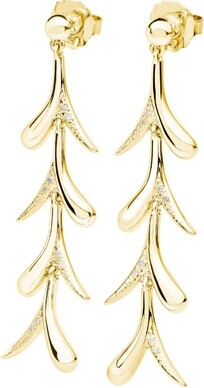 Lucy Quartermaine Sycamore Earrings in Gold Vermeil