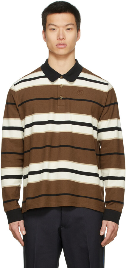 Men Burberry Striped Polo Shirt | Shop the world's largest 