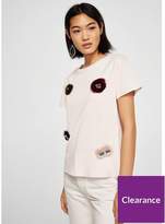 Thumbnail for your product : MANGO Bichi Bejewelled Jersey Top - Pink