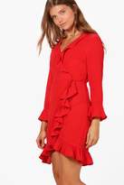 Thumbnail for your product : boohoo Tall Frill Tea Dress