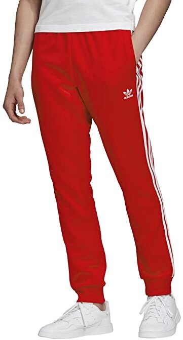 adidas mens red track pants