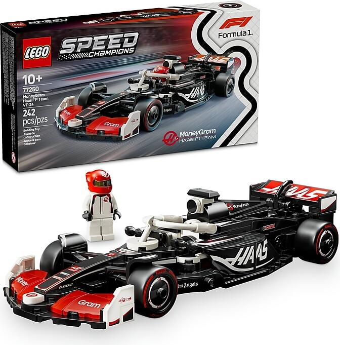 LEGO Speed Champions MoneyGram Haas F1 Team VF-24 Race Car, 242 Pieces (77250)