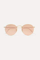 Thumbnail for your product : Ray-Ban Round-frame Gold-tone Mirrored Sunglasses
