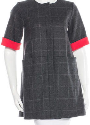 Lisa Perry Wool Checkered Coat