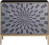Thumbnail for your product : Benjara Console Table with 2 Doors and Sunburst Design, Gray
