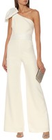 Thumbnail for your product : Safiyaa Darlene one-shoulder crepe bridal jumpsuit