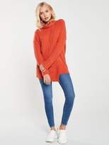 Thumbnail for your product : Wallis Cable Knit Wrap Jumper - Orange