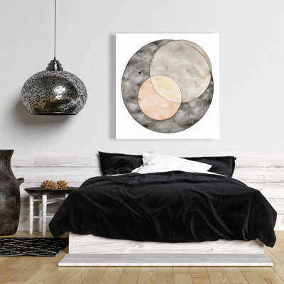 Begin Edition International Inc. Interlocking - Shapes Gray Canvas for Stylish Home Decor