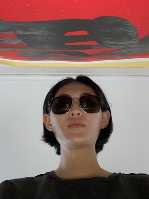 Saint Laurent black M55 square frame sunglasses