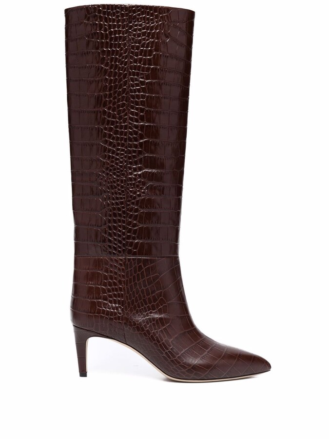 croc brown boots