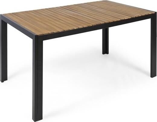 DexmalleOutdoorRusticAcaciaWoodDiningTable