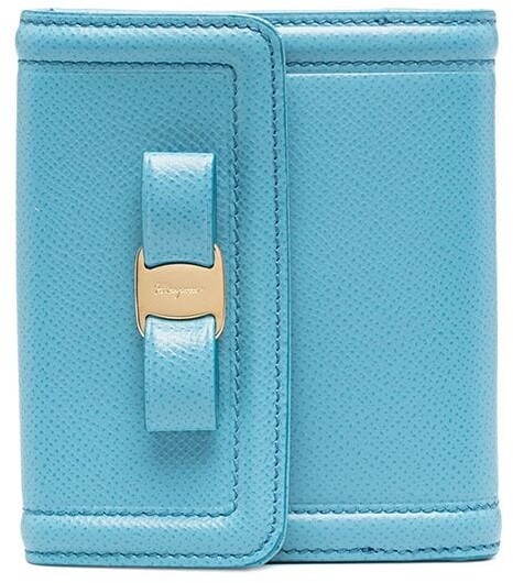 blue ferragamo wallet