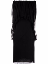 Thumbnail for your product : Rick Owens Sleeveless Draped-Top Silk Mini Dress