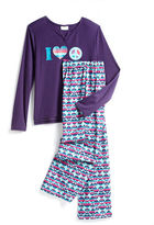 Thumbnail for your product : CAPELLI Two-Piece Hearts & Peace Signs Pajama Set