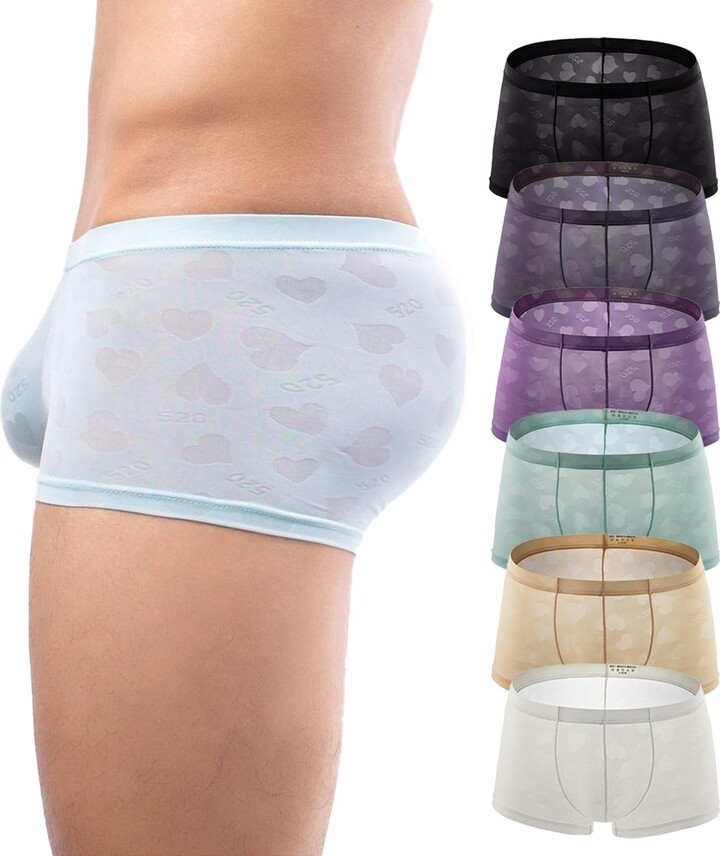 Faringoto Ice Silk Men's Underwear Solid Color Breathable Boxer