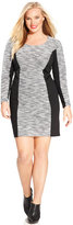 Thumbnail for your product : Love Squared Plus Size Marled-Knit Bodycon Dress