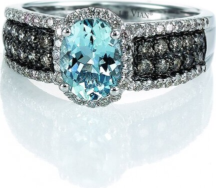 LeVian 14K 2.61 Ct. Tw. Diamond & Aquamarine Ring