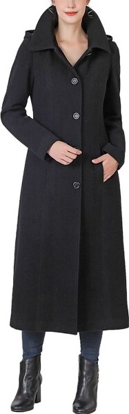 BGSDWomen'sKatMaxiWoolCoatBlackX-Small