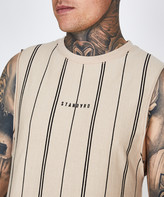 Thumbnail for your product : Standard Shadow Stripe Muscle Tee Tan