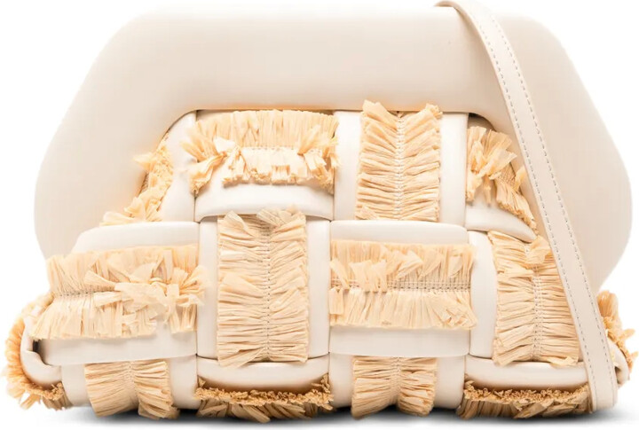 Themoire medium Bios fringed clutch bag