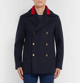 Thumbnail for your product : Gucci Stripe-Trimmed Wool Peacoat
