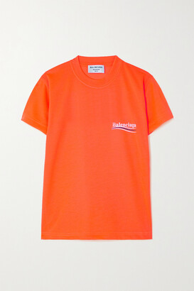 Balenciaga Printed Neon Jersey T-shirt - Orange