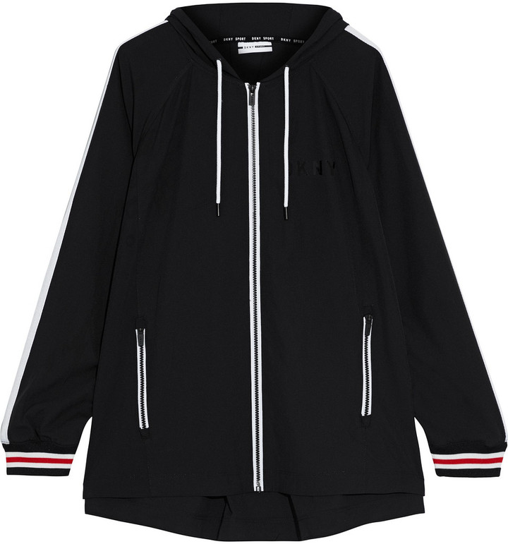 dkny shell hooded jacket