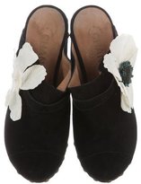 Thumbnail for your product : Chanel Floral Suede Clogs