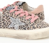 Thumbnail for your product : Golden Goose Kids May leopard-print leather sneakers