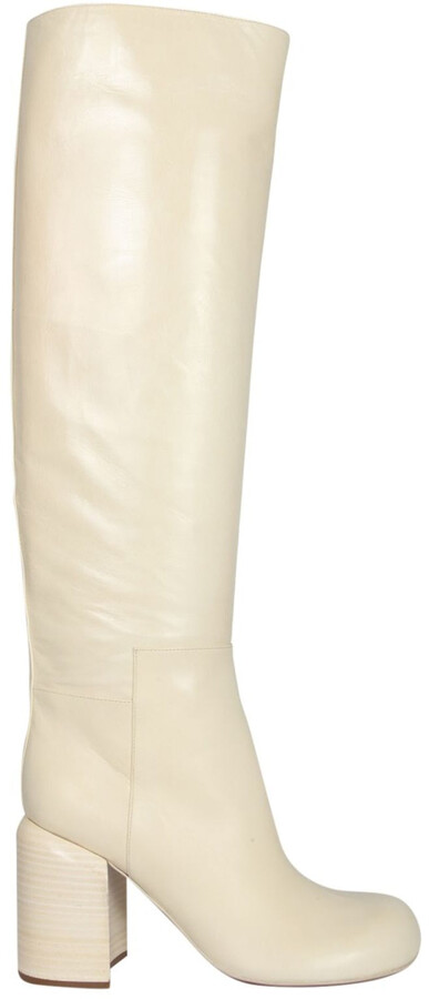round toe knee high boots
