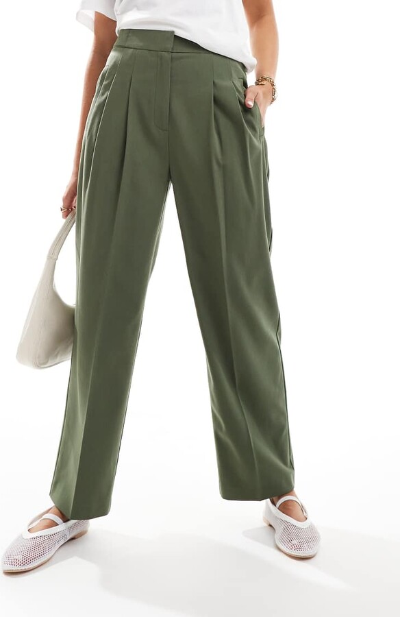 ASOS DESIGN Tall smart tapered pants in mono check ShopStyle