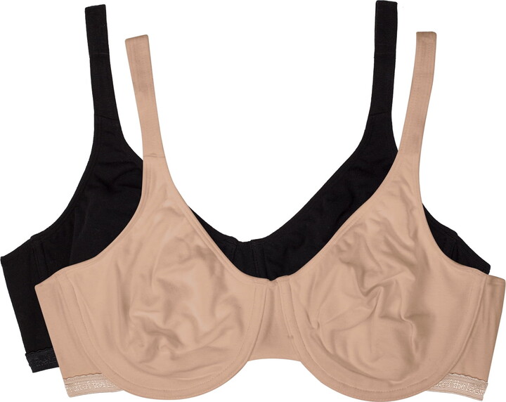 Fruit of The Loom Women’s Cotton Stretch Extreme Comfort Bra, Style 9292PR, 2-Pack